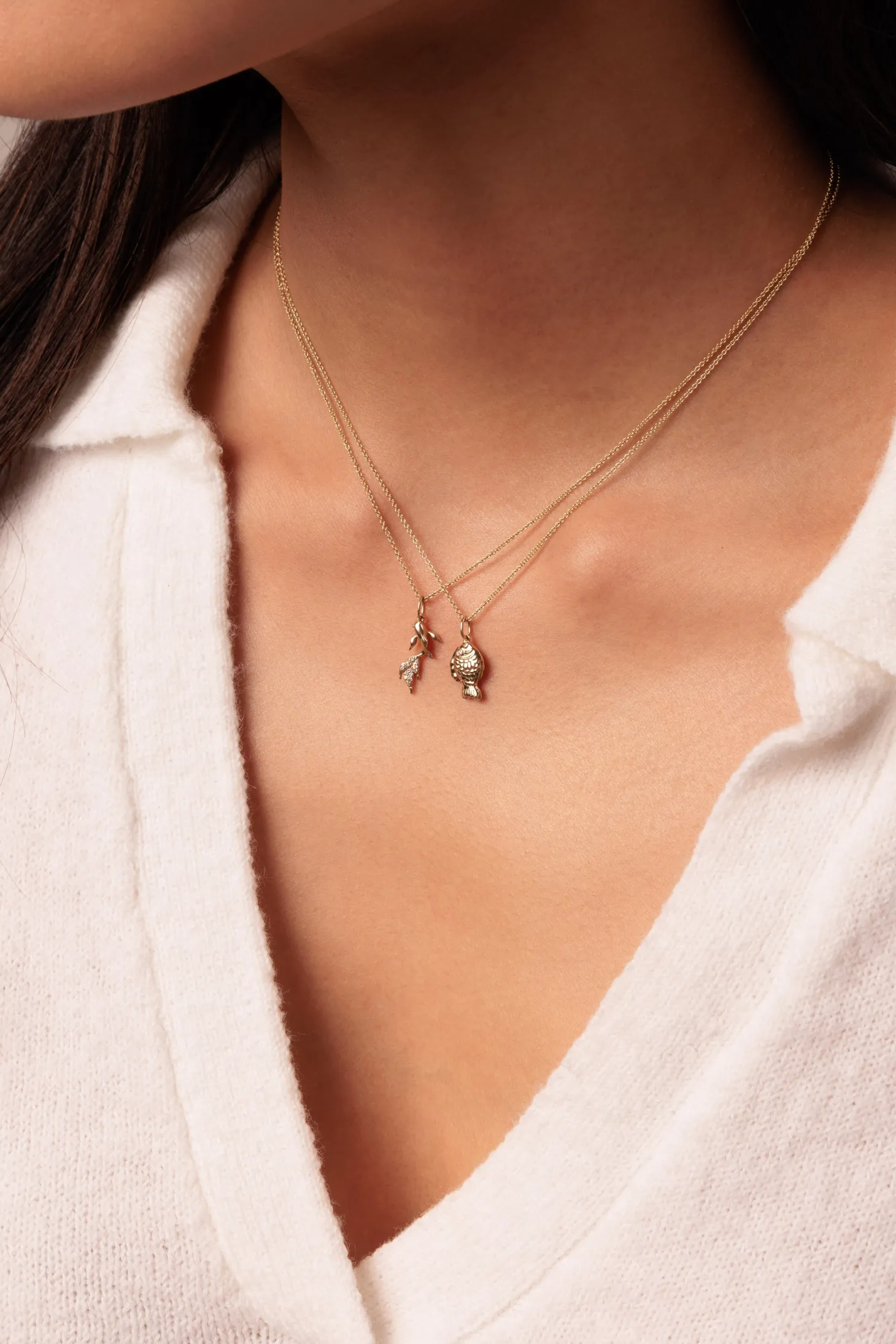 Gold & Diamond Koi Fish Charm