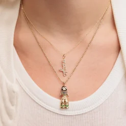 Gold & Diamond Large Alejandra Doll Charm