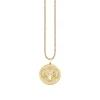 Gold & Diamond Large Aries Zodiac Medallion