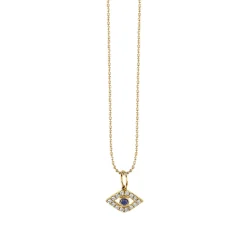 Gold & Diamond Large Bezel Eye Charm