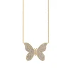 Gold & Diamond Large Butterfly Necklace