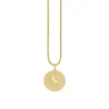 Gold & Diamond Large Capricorn Zodiac Medallion