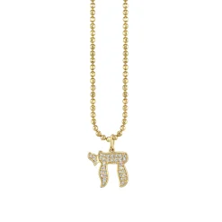 Gold & Diamond Large Chai Charm
