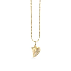 Gold & Diamond Large Conch Shell Charm