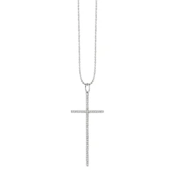 Gold & Diamond Large Cross Charm