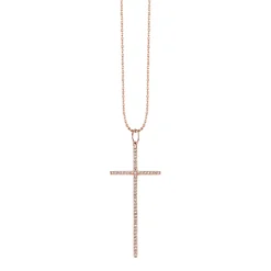 Gold & Diamond Large Cross Charm