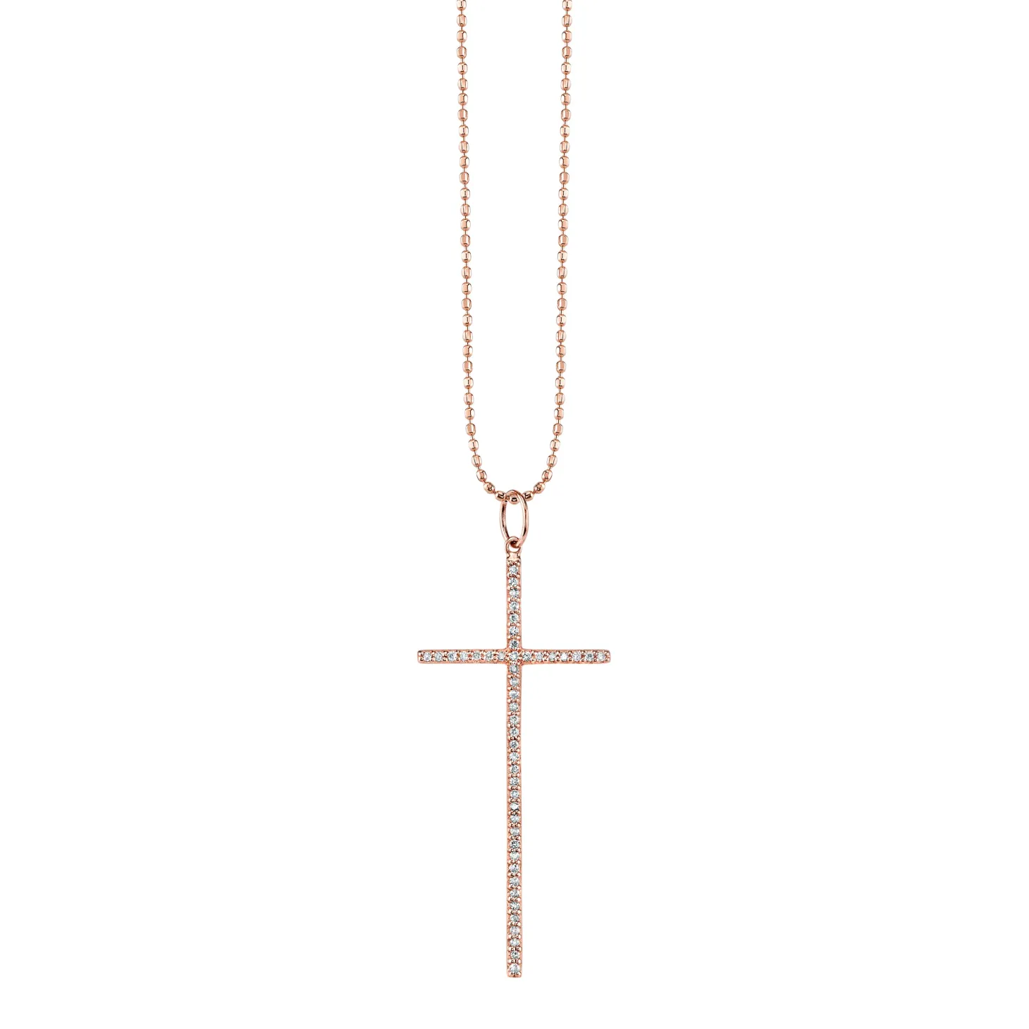 Gold & Diamond Large Cross Charm
