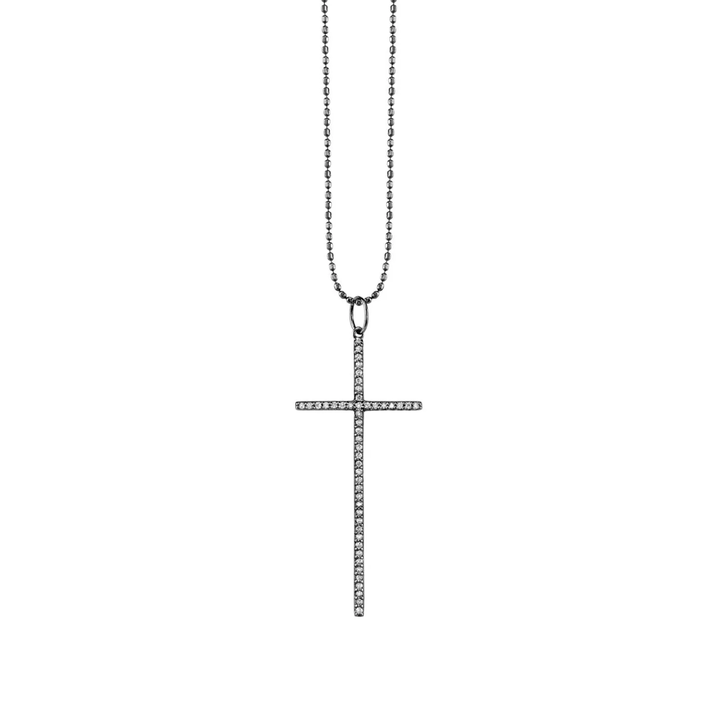 Gold & Diamond Large Cross Charm