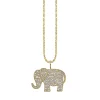 Gold & Diamond Large Elephant Charm