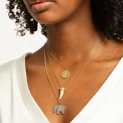 Gold & Diamond Large Elephant Charm