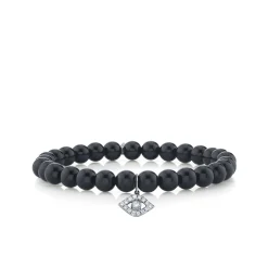 Gold & Diamond Large Eye on Onyx