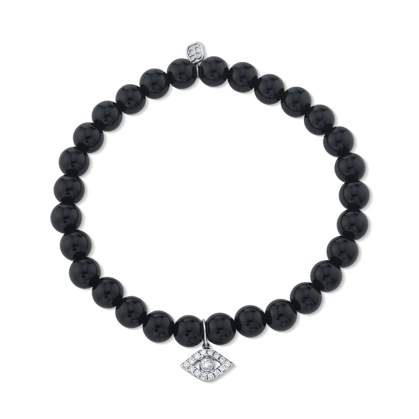Gold & Diamond Large Eye on Onyx