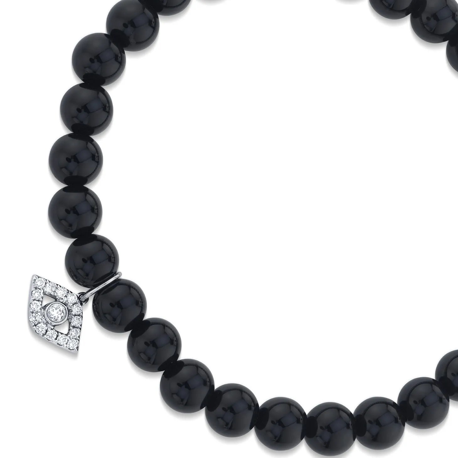 Gold & Diamond Large Eye on Onyx