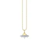 Gold & Diamond Large Flying Saucer Charm