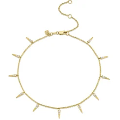 Gold & Diamond Large Fringe Anklet