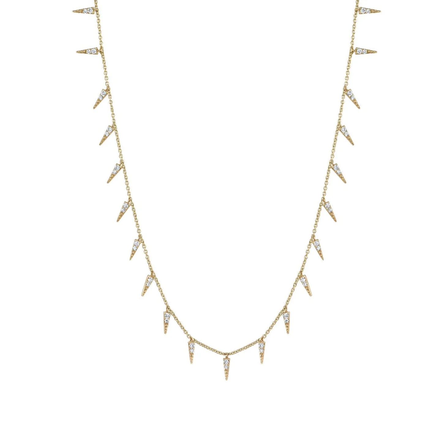 Gold & Diamond Large Fringe Necklace
