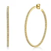 Gold & Diamond Large Hoops