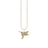 Gold & Diamond Large Hummingbird Charm