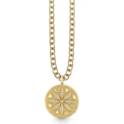 Gold & Diamond Large Icon Sand Dollar Charm