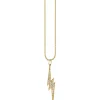 Gold & Diamond Large Lightning Bolt Charm