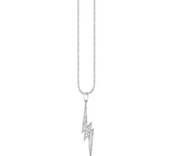 Gold & Diamond Large Lightning Bolt Charm