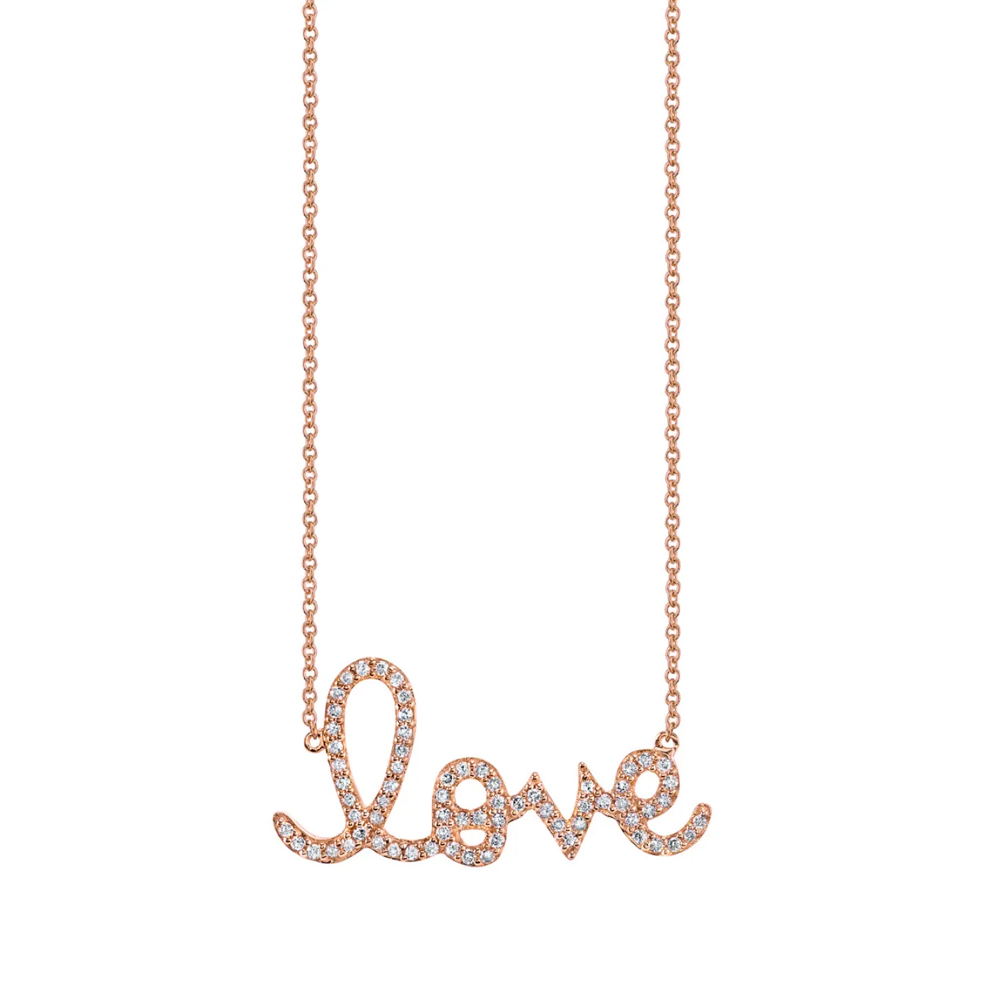 Gold & Diamond Large Love Necklace