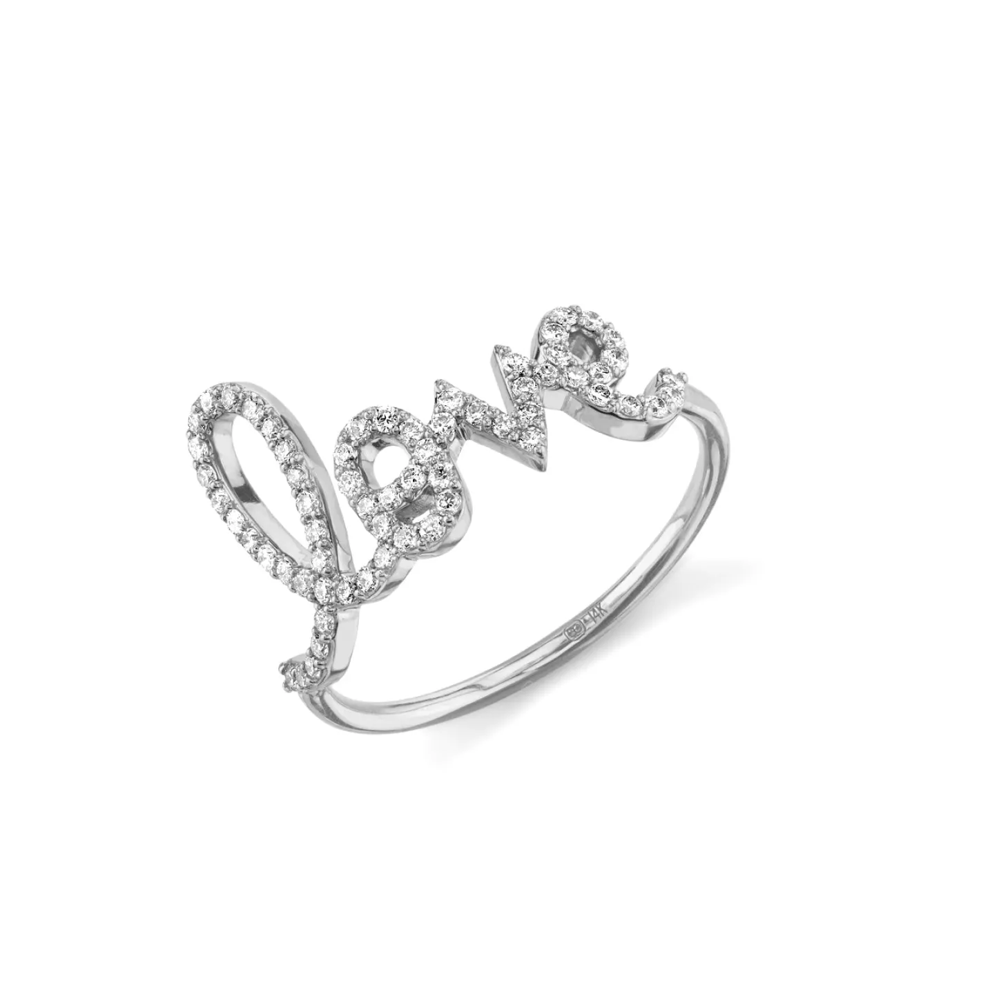 Gold & Diamond Large Love Ring