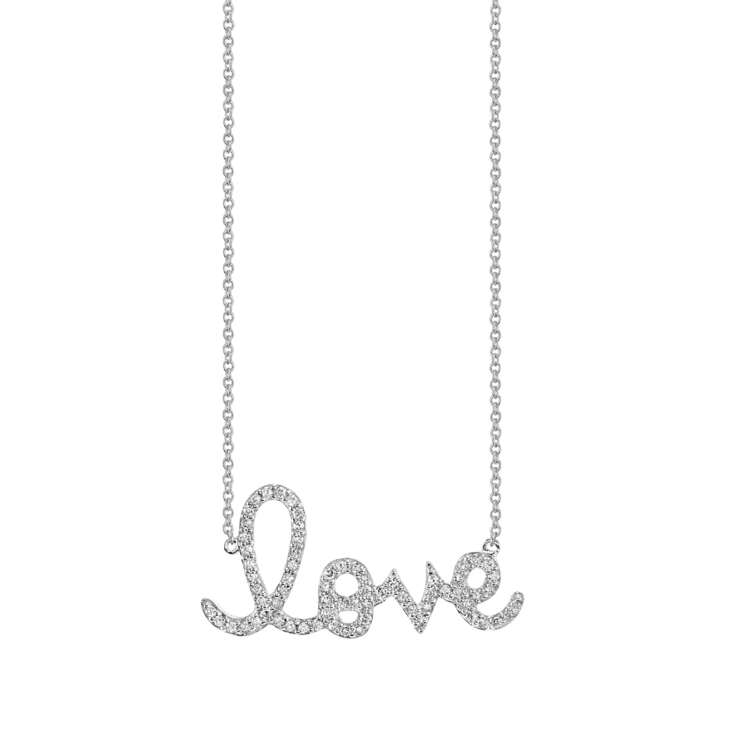 Gold & Diamond Large Love Necklace