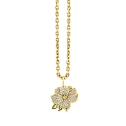 Gold & Diamond Large Magnolia Charm