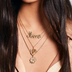 Gold & Diamond Large Magnolia Charm