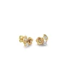 Gold & Diamond Large Marquise Eye Rose Stud