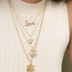 Gold & Diamond Large Mushroom Charm