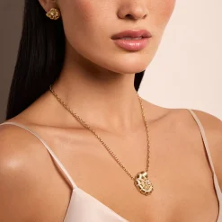 Gold & Diamond Large Nautilus Shell Studs