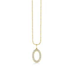Gold & Diamond Large Number Charm