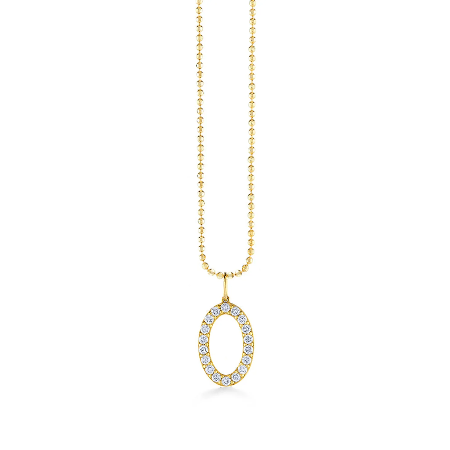 Gold & Diamond Large Number Charm