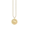 Gold & Diamond Large Taurus Zodiac Medallion