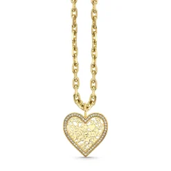 Gold & Diamond Large Wallpaper Heart Charm
