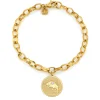 Gold & Diamond Large Zodiac Medallion Bracelet