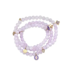 Gold & Diamond Lavender Wrap Bracelet