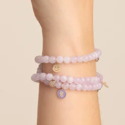 Gold & Diamond Lavender Wrap Bracelet