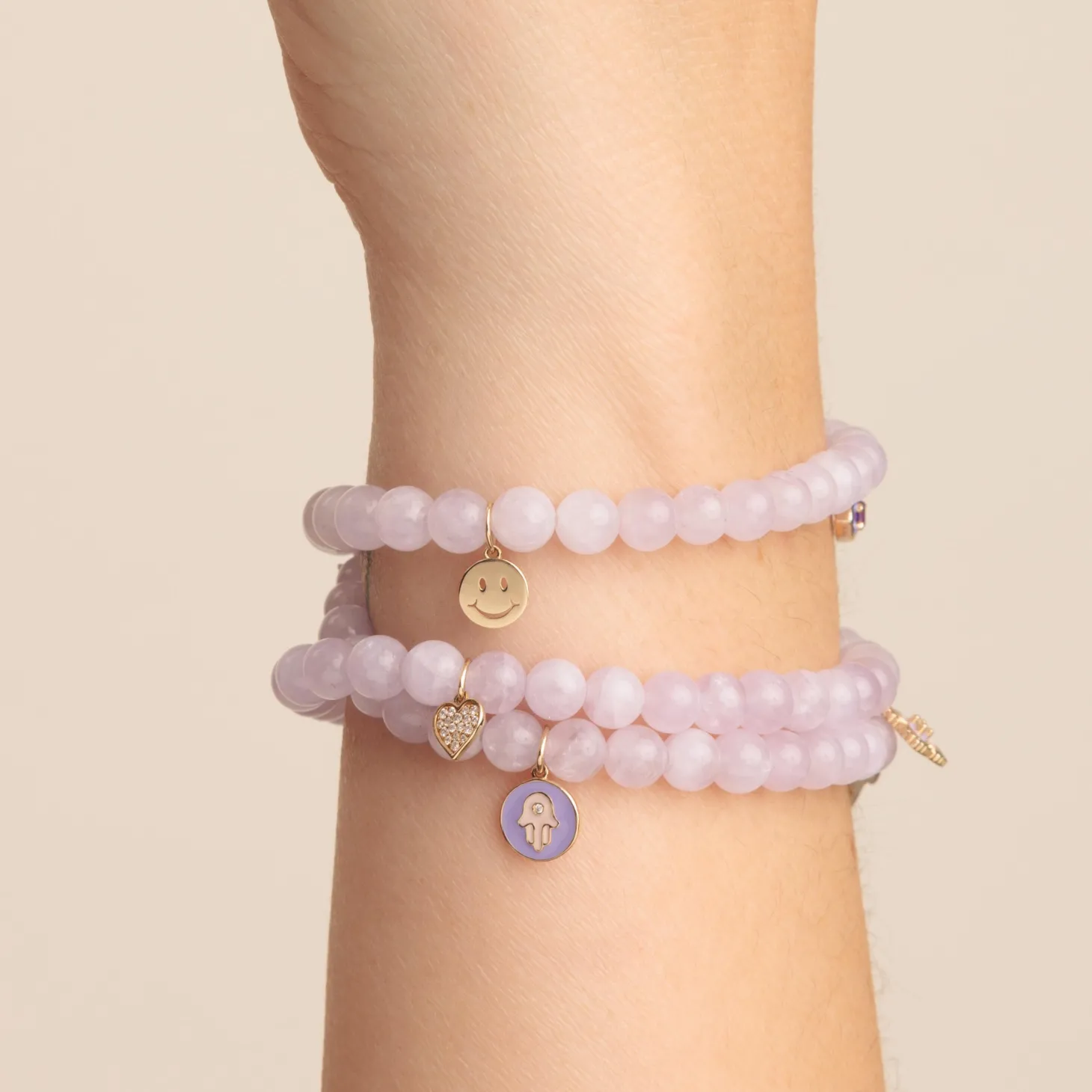 Gold & Diamond Lavender Wrap Bracelet