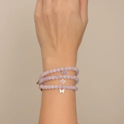 Gold & Diamond Lavender Wrap Bracelet