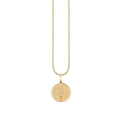 Gold & Diamond Leo Zodiac Medallion