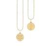 Gold & Diamond Libra Zodiac Medallion