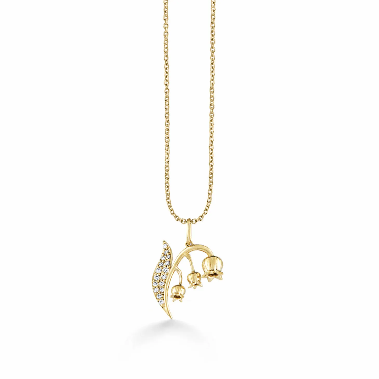 Gold & Diamond Lily Of The Valley Charm