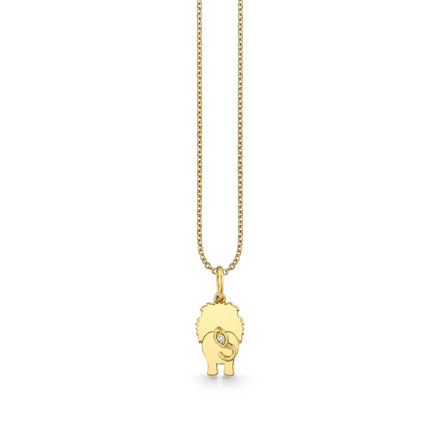 Gold & Diamond Lion Tail Charm