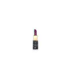 Gold & Diamond Lipstick Stud
