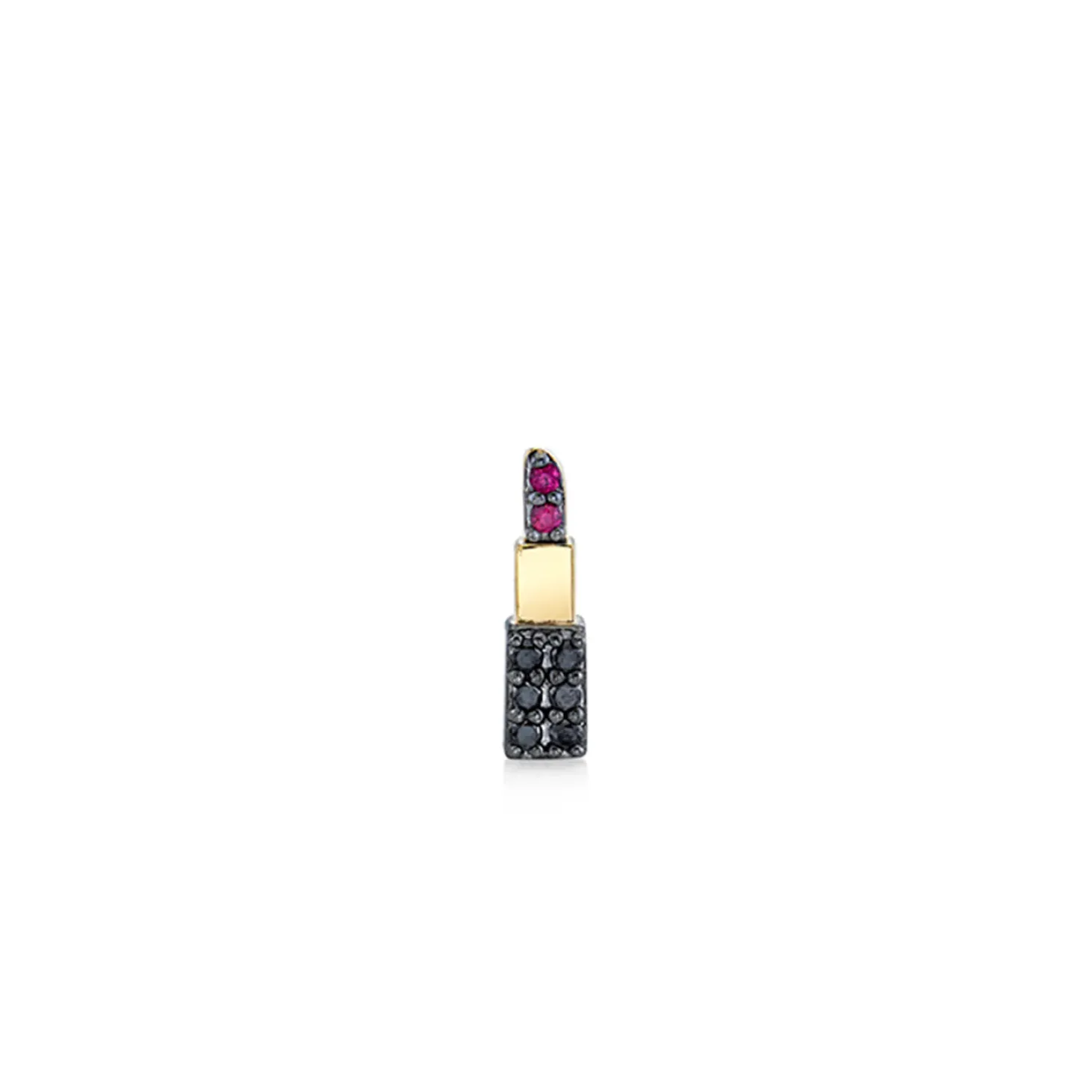 Gold & Diamond Lipstick Stud