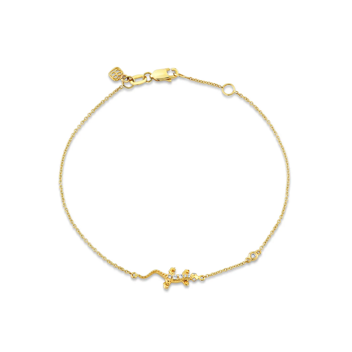 Gold & Diamond Lizard Bracelet