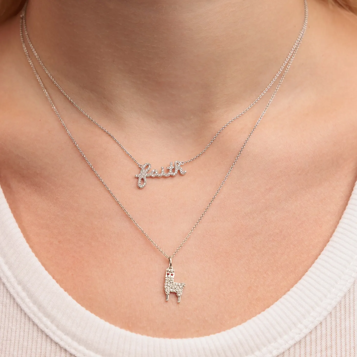 Gold & Diamond Llama Charm